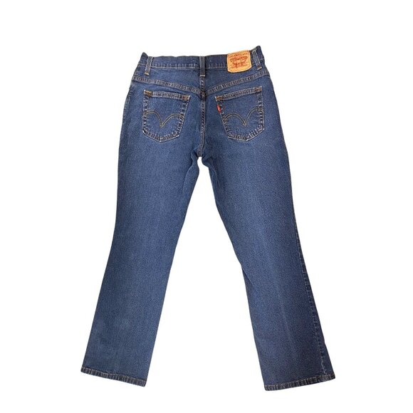 Levi's Denim - Levi's 550 Women Relaxed Boot Cut Jeans Size 8M Blue Denim Pants Dark Wash